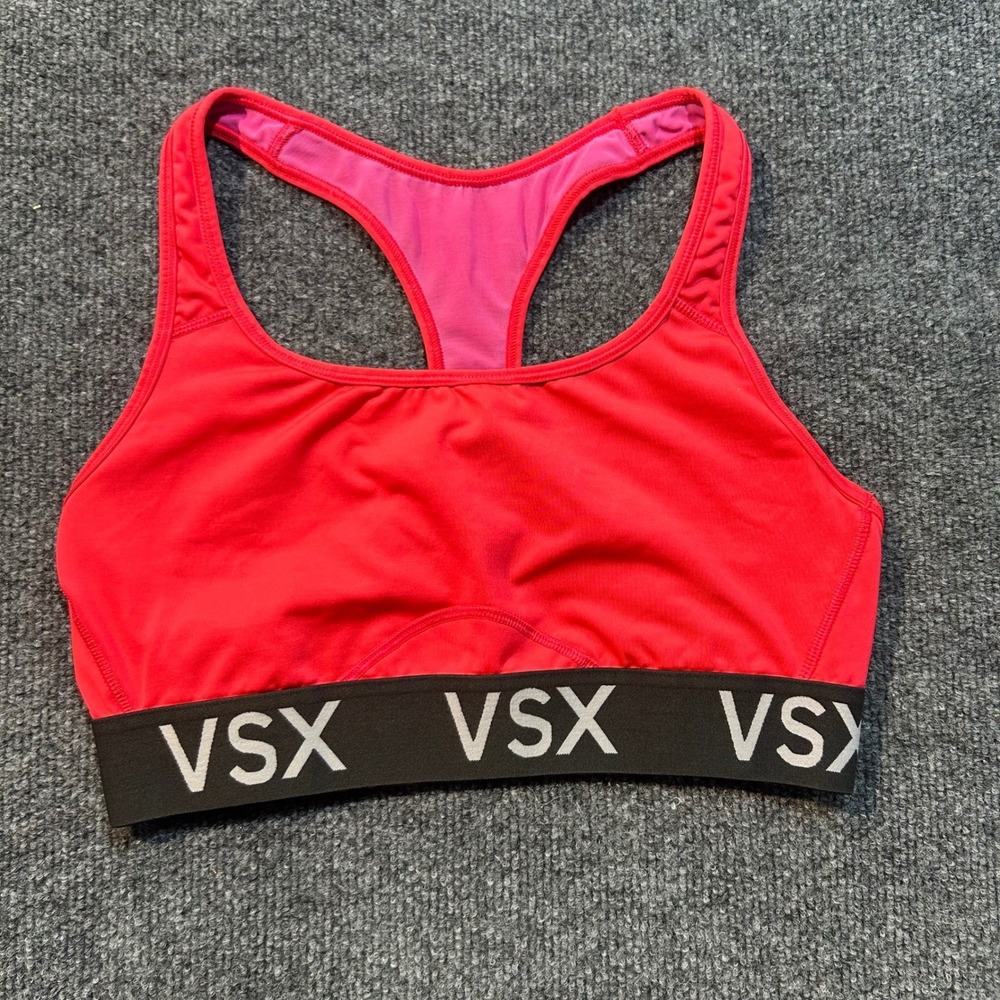 Victoria Sport VSX Racerback Sports Bra Pink Size M  Workout